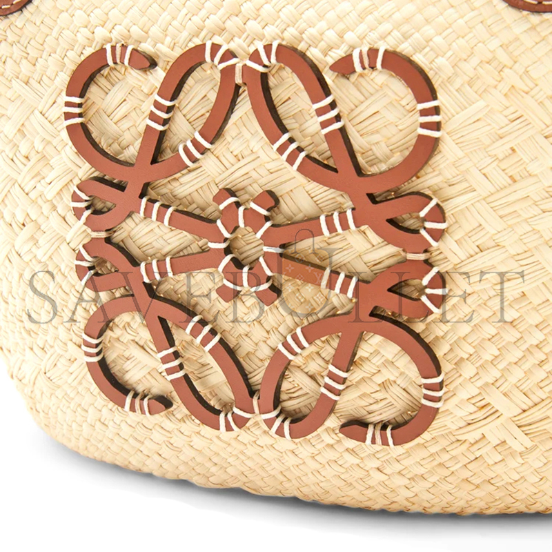 L0ew* small anagram basket bag in iraca palm and calfskin a223p65x01-2435 (38*17*13cm)